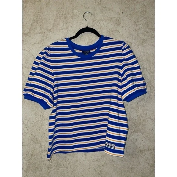US Polo Association Striped Short Sleeve Women's Top - Picture 2 of 6
